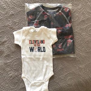Cleveland package! NB onesie and 0/3 sleeper. New!